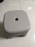 禧天龙塑料凳子家用休闲椅子加厚防滑凳板凳方凳换鞋凳D-2127冰河灰 实拍图