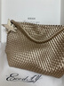 ECODAY编织托特包通勤包女包大容量单肩手提包送女朋友生日新年礼物 My dear friend-B007X 香槟金 大号 实拍图