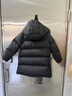保姆鹅儿童羽绒服中长款加厚防寒外套宝宝中大童保暖冬装[NM2438] 炭黑 120 实拍图