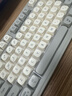 前行者V1蓝牙无线键盘鼠标套装机械手感静音三模男女生办公高颜值键鼠便携电脑笔记本平板iPad手机通用 奶油灰-双模键鼠套装-白光【无线/蓝牙】 实拍图