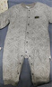 婧麒（JOYNCLEON）婴儿连体衣新生儿衣服秋冬保暖夹棉哈衣满月宝宝内衣纯棉连体衣 大树灰【优选精梳棉】 90cm 实拍图