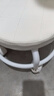 【京喜甄选】椅子万向轮美缝凳子带轮旋转擦地矮凳美甲修脚凳滑轮 儿童凳-米白色款 实拍图