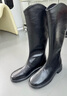 百思图冬商场新款时尚气质高筒骑士长靴粗腿显瘦黑色女靴M5102DG4 黑色 39 实拍图