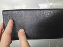 七匹狼（SEPTWOLVES）钱包男士长款真皮2026新款超薄头层牛皮拉链钱夹爸爸皮夹手包卡包 超薄黑拉链款3A3071031-01 实拍图