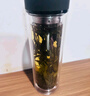 富光男女士双层玻璃杯 高硼硅玻璃304茶隔水杯子 带茶隔泡茶杯400ml 实拍图