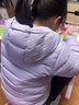 亚瑟士（asics）童装冬季儿童柔软舒适三防轻薄保暖羽绒服【高充绒量】 浅紫 清洁度1000-鸭绒 150 充绒量88.5g 实拍图