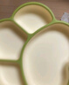 COOKSS 宝宝餐盘硅胶婴儿学吃饭分格儿童餐具辅食碗餐盘带吸盘 双拼绿 实拍图