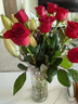 红色单头玫瑰10枝 实拍图