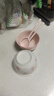 【天天低价】新款釉下彩陶瓷碗餐具套装少女心ins风陶瓷碗勺 蝴蝶结两碗两勺 实拍图