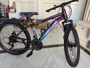 EG7山地自行车成人学生变速越野单车双减震赛车26寸青少年男女 辐条【升级减震 超强承重】炫彩 24寸21速【适合：145-165CM】 实拍图