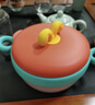 COOKSS婴儿辅食碗恒温注水保温碗316不锈钢宝宝婴幼儿吃饭儿童餐具橙色 实拍图