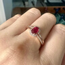 喜钻 天然鸽血红红宝石戒指克拉群镶女戒钻戒彩宝气质送老婆新年礼物 【现货推荐】0.5克拉鸽血红+10分钻石 实拍图