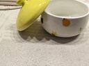 onlycook双耳陶瓷碗 带盖蒸蛋碗炖盅 儿童辅食燕窝蒸盅煲汤小汤盅 黄色 实拍图