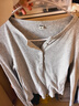 优衣库女装罗纹亨利领T恤/长袖修身短款内搭打底479591 487908 479591/02浅灰色 S 实拍图