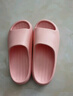 京东京造【泡泡云】踩屎感厚底轻盈防滑外穿拖鞋新款拖鞋女士 浅粉37-38 实拍图
