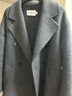 麦檬【1680人生大衣13%+羊绒】MM万件+爆款毛呢外套羊毛女25冬新品 正肩戗驳领-深灰5G9970332 XS 实拍图