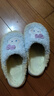 冬季儿童棉拖鞋男女童保暖防滑加绒亲子包跟中小童宝宝毛毛棉拖鞋 升级版天蓝兔子拖鞋 12 32/33码（内长19CM适合脚长18 实拍图