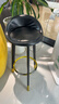 唐辑吧台椅子高脚椅家用现代酒吧椅银行企业前台高椅吧凳 黑色 实拍图