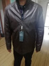 皮尔卡丹（pierre cardin）高端 绵羊皮真皮软皮衣男士秋冬加厚加绒中年皮夹克爸爸装皮外套 1961黑色【加绒】 加厚 XL 180(135-150斤) 实拍图
