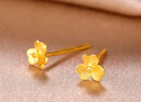 周六福小金花足金999黄金耳钉女生日礼物计价AC090379 一对 约0.67g 实拍图