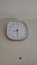 鹏创方形瑞士机芯夜光挂钟日历壁钟家用客厅卧室钟表时尚简约石英钟 实拍图