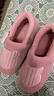 京东京造家居包脚棉拖鞋轻简毛绒保暖包跟棉拖鞋女款 花簇粉38-39 JZ-3222 实拍图