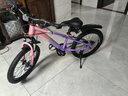 凤凰山地自行车男女变速山地车碟刹青少年儿童自行车学生单车 星际 粉紫【单速+辐条轮】 20寸【适合125-160cm】 实拍图
