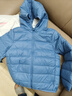 迷你巴拉儿童羽绒服男女童厚款保暖连帽棉服防风保暖羽绒外套【防水透湿】 冰蓝80935 【白鸭绒-1000+洁净度】 130 【充绒量52.6g】 实拍图