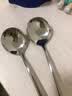 食品级316不锈钢大号勺子家用高档圆勺调羹吃饭勺喝汤匙长柄精致 316钢【小号1支+大号1支】 实拍图