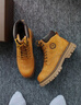 骆驼（CAMEL）王俊凯同款冬加绒户外工装马丁大黄靴男 G122W7757TR 金黄 41 实拍图