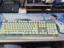前行者V3 104键有线键盘鼠标套装静音轻薄机械手感男女生高颜值办公薄膜键盘笔记本台式电脑外设 复古绿 实拍图