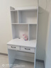 百伦百焕 实木书桌初中生学习桌带书架一体书桌北欧简约卧室办公电脑桌 奶白色单桌 长70x宽50x高165cm 实拍图