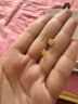 六福珠宝黄金耳钉栀子花足金耳饰圣诞礼物 计价 G01G0027DS 约0.94克 实拍图