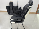 晨淘电脑椅弓形椅家用人体工学休闲电竞椅老板椅书桌办公椅可躺沙发椅 【海绵款+头枕】 黑色白边 实拍图