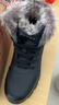 全洲狼 雪地靴男冬季新款东北棉鞋男大码抗寒防水加绒保暖轻便防滑靴子 黑色棉鞋-升级版 加绒 42 (260mm) 实拍图