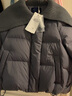 三彩【防水易打理】独醒2025冬季新款短款羽绒服90白鸭绒面包服F 大象灰 M 160/84A 实拍图
