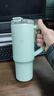 小米吸管保温杯 大容量冰霸杯 巨无霸水杯 316L不锈钢保冷杯 1L青柠绿 实拍图
