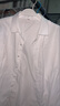 EAEOVNI长袖衬衫女商务免烫春夏职业装白色正装银行衬衣面试工作服修身OL 纯白色【方领】 38 【108-118斤】 实拍图