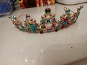 海伊朵大皇冠发箍儿童公主新娘水钻皇冠小女孩生日礼物舞台表演王冠头箍 珐琅彩 实拍图