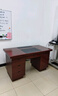信京 办公桌电脑桌办公室老板桌家用经典油漆电脑桌1.2米（红棕色） 实拍图