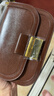 CHARLES&KEITH金属扣翻盖复古豆腐包单肩包包女包生日礼物送女友CK2-80782444 Dark Brown深棕色 M 实拍图