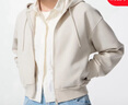 优衣库女装快干休闲拉链连帽外套长袖运动卫衣开衫479603 30 浅米色 S /155/80A 实拍图