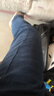 真维斯（Jeanswest）王一博代言牛仔裤男秋冬新款天丝舒适修身直筒高端潮牌休闲裤子男 深蓝【加绒保暖】 38 码(2尺9) 【建议175-190斤】 实拍图