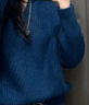 优衣库女装舒芙蕾半高领针织衫/毛衣毛衫479158 68 深蓝色 M /160/84A 实拍图