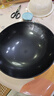 陆铁陆川铁锅圆底单柄无耳炒锅生铁铸铁不粘锅不生锈无涂层燃气电磁炉 圆底 34cm 无耳款（带盖铲）已开锅 实拍图