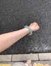冰种晴水飘花翡翠手镯缅甸玻璃种翡翠处理玉石圆条玉镯子女贵妃镯 53尺寸带礼盒 实拍图
