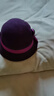恒源祥 帽子女士秋冬季保暖礼帽羊毛呢盆帽时尚百搭渔夫帽生日礼物 紫色 实拍图