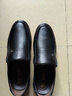 蜻蜓牌【100%全牛皮】男士皮鞋商务休闲真皮防滑软底软面中老年爸爸鞋真皮透气套脚舒适耐磨真皮百搭鞋子 黑色 42 实拍图