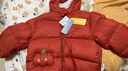 巴拉巴拉童装儿童羽绒服宝宝男女童2025冬装新款婴儿外套保暖上衣泡芙羽绒 红色小南瓜61003-白鸭绒 120 （充绒量106g 适合5-6岁） 实拍图