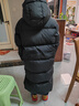 巴布豆（BOBDOG）95绒儿童羽绒服2025冬季男女中长款保暖A类防风抗菌面料连帽外套 黑色 240g+充绒 【抗寒-20°C】 150 推荐【身高135-145cm】 实拍图